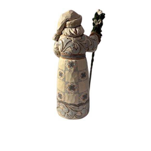 Jim Shore White Woodland Santa Gentle Giver Figurine Christmas Decor Cream - Picture 4 of 12